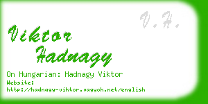 viktor hadnagy business card